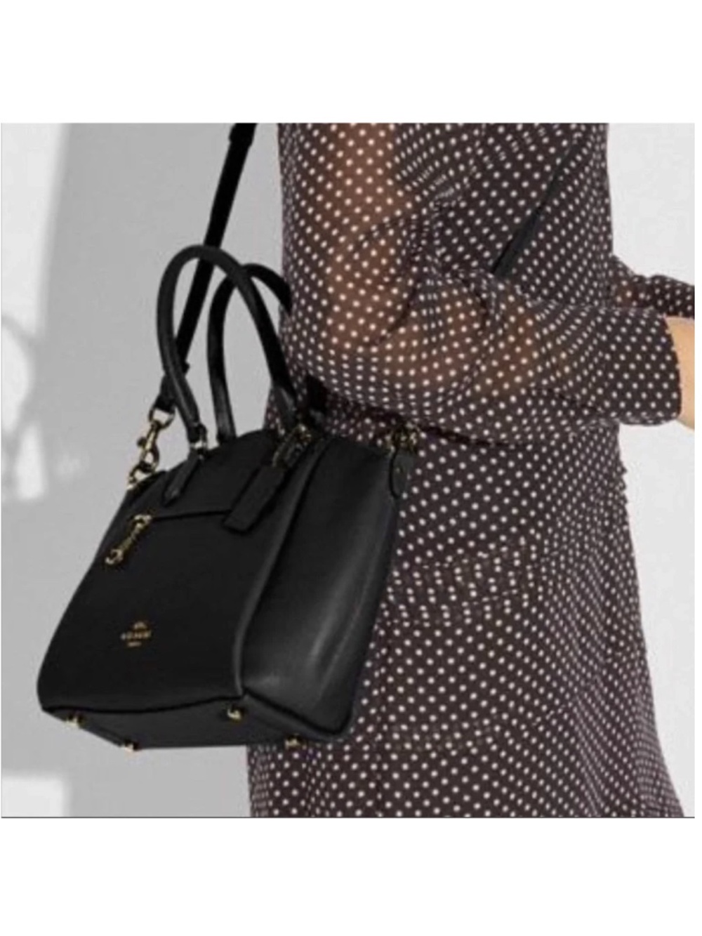 Original Coach Satchel, Coach Bag, Coach Crossbody Bag, Black/Gold